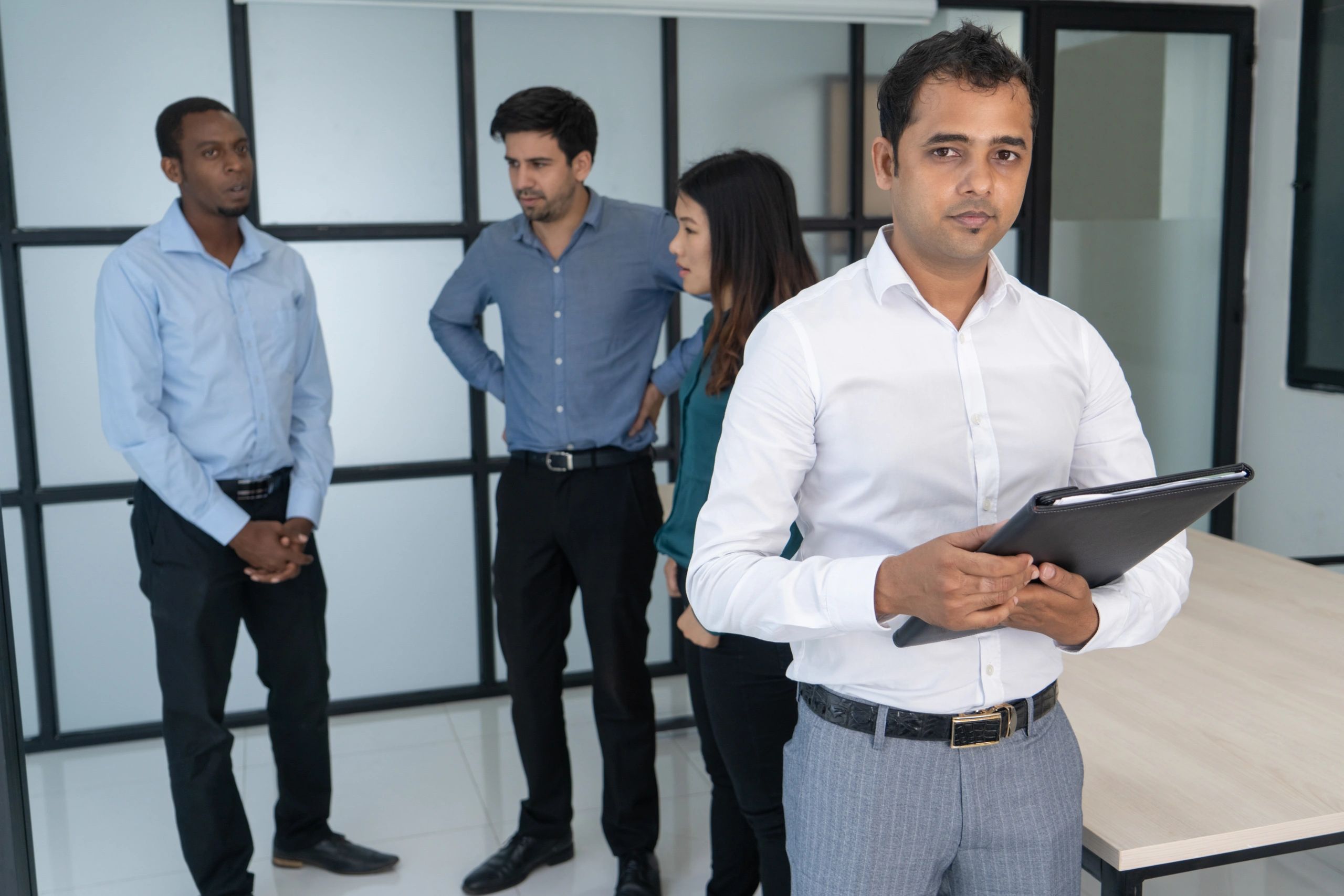 Indian business law enforcement team office formal